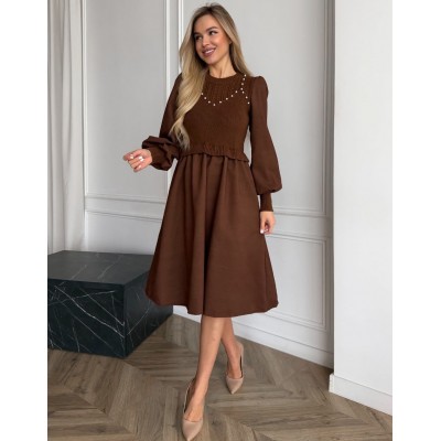 Вельветова сукня шоколадна 111842 Вельветова сукня шоколадна 111842