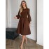 Вельветова сукня шоколадна 111842 Вельветова сукня шоколадна 111842