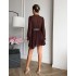Шоколадна сукня міні з поясом 111848 Шоколадна сукня міні з поясом 111848