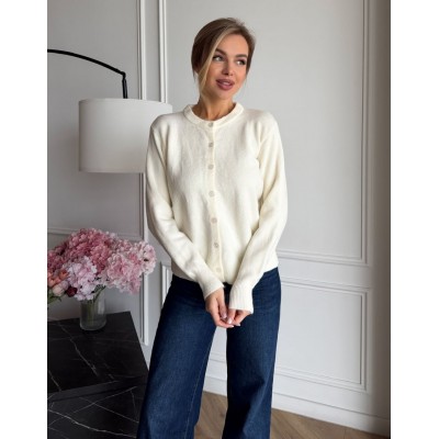 Білий кардиган на гудзиках 111847 Білий кардиган на гудзиках 111847