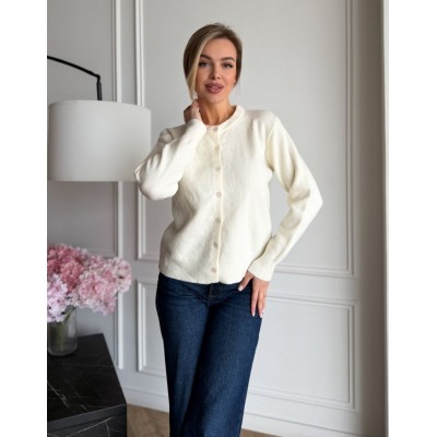 Білий кардиган на гудзиках 111847 Білий кардиган на гудзиках 111847