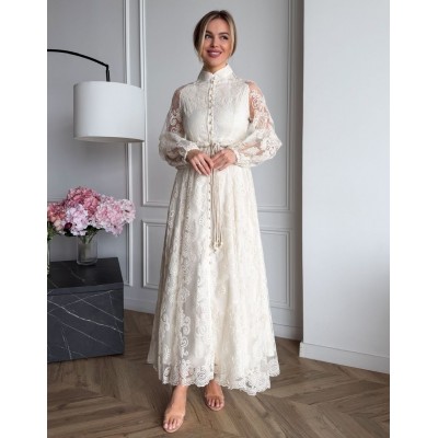 Мереживна сукня з поясом 111845 Мереживна сукня з поясом 111845