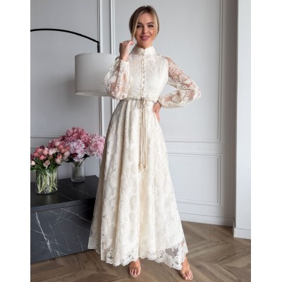 Мереживна сукня з поясом 111845 Мереживна сукня з поясом 111845