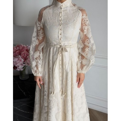 Мереживна сукня з поясом 111845 Мереживна сукня з поясом 111845