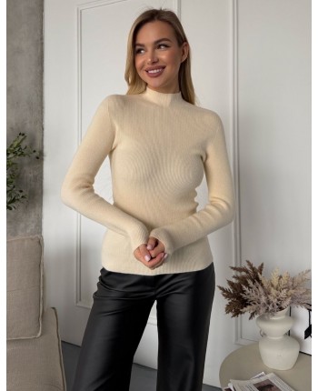 Шерстяной гольф бежевый 111836