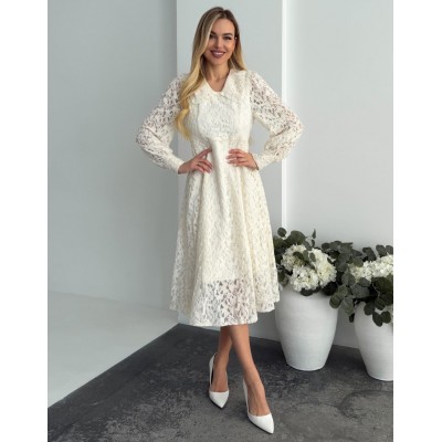 Мереживна сукня з коміром 111849 Мереживна сукня з коміром 111849