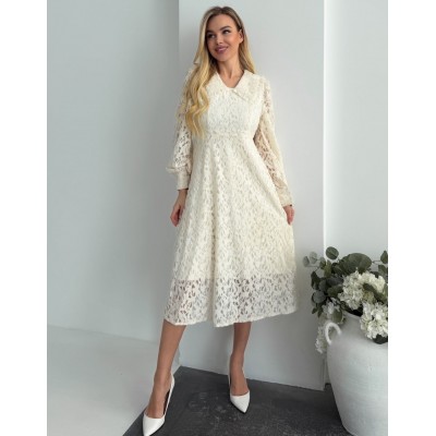 Мереживна сукня з коміром 111849 Мереживна сукня з коміром 111849