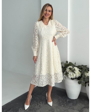 Кружевное платье с воротником 111849