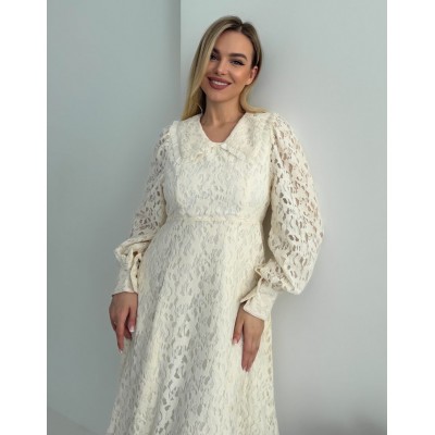 Мереживна сукня з коміром 111849 Мереживна сукня з коміром 111849