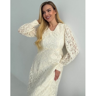 Мереживна сукня з коміром 111849 Мереживна сукня з коміром 111849