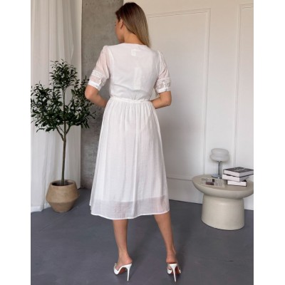 Біла сукня з вишивкою 111857 Біла сукня з вишивкою 111857