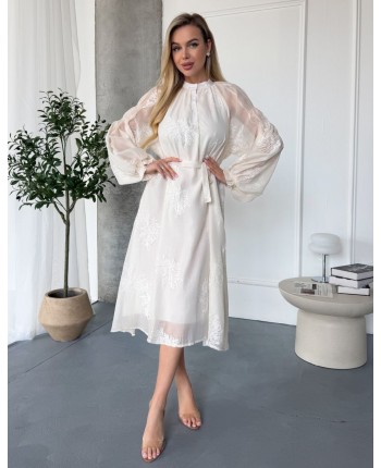 Вишитое платье на пуговицах 111855