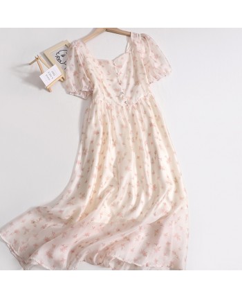 Цветочное платье из органзы 111102