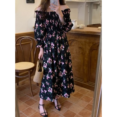 Квіткова сукня чорна 111138 Квіткова сукня чорна 111138