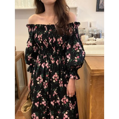 Квіткова сукня чорна 111138 Квіткова сукня чорна 111138