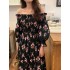 Квіткова сукня чорна 111138 Квіткова сукня чорна 111138