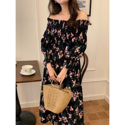 Квіткова сукня чорна 111138 Квіткова сукня чорна 111138