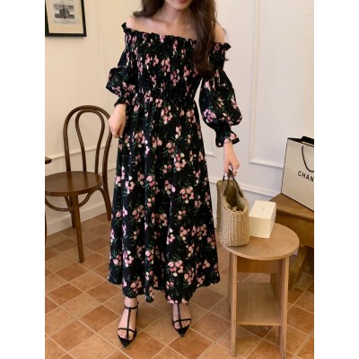 Квіткова сукня чорна 111138 Квіткова сукня чорна 111138