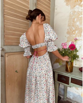 Квіткова сукня з відкритою спиною 111144