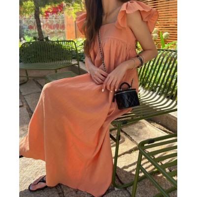 Сукня вільного крою помаранчева 111146 Сукня вільного крою помаранчева 111146