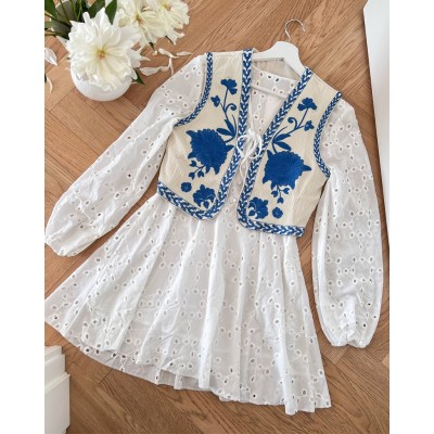 Сукня міні із прошви 111167 Сукня міні із прошви 111167