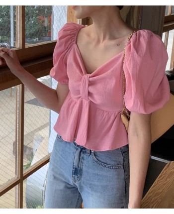 Короткая блуза розовая 111199