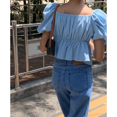 Короткая блуза голубая 111198 Короткая блуза голубая 111198