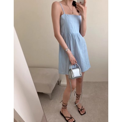 Сарафан з відкритою спиною блакитний 111206 Сарафан з відкритою спиною блакитний 111206