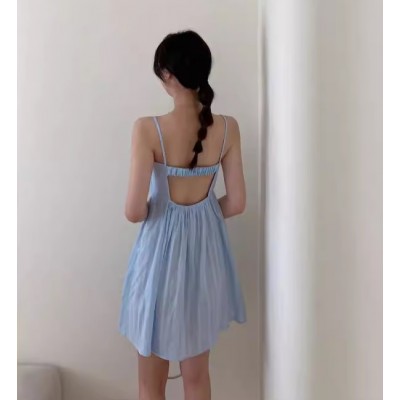 Сарафан з відкритою спиною блакитний 111206 Сарафан з відкритою спиною блакитний 111206