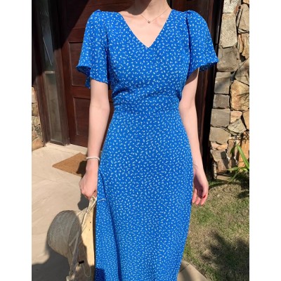 Яскрава сукня максі синя 111215 Яскрава сукня максі синя 111215
