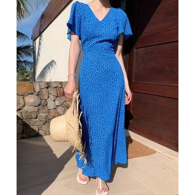 Яскрава сукня максі синя 111215 Яскрава сукня максі синя 111215