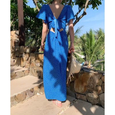 Яскрава сукня максі синя 111215 Яскрава сукня максі синя 111215