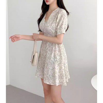 Шифонова сукня міні біла 111220 Шифонова сукня міні біла 111220