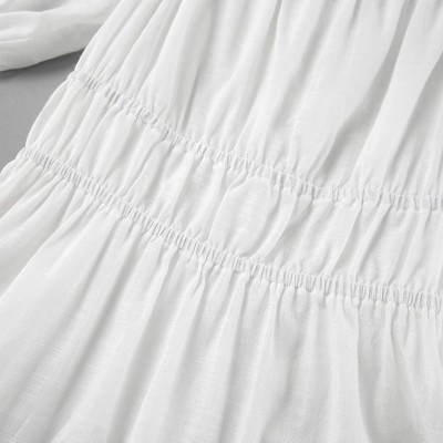 Біла сукня максі з бавовни 111224 Біла сукня максі з бавовни 111224