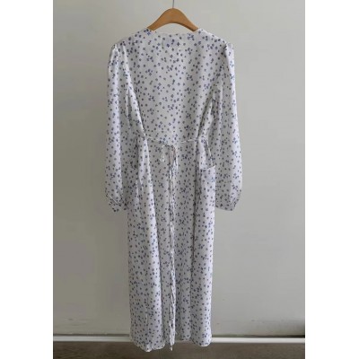 Квіткова сукня з карманами біла 111271 Квіткова сукня з карманами біла 111271