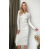 Сукня міді з гудзиками біла 111355 Сукня міді з гудзиками біла 111355