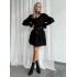 Сукня з пухнастої тканини чорна 111361 Сукня з пухнастої тканини чорна 111361