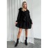 Сукня з пухнастої тканини чорна 111361 Сукня з пухнастої тканини чорна 111361