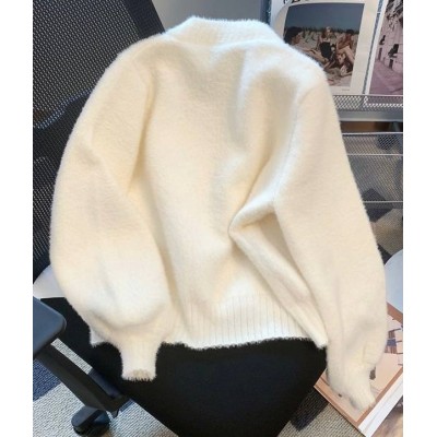 Пухнастий кардиган білий 111389 Пухнастий кардиган білий 111389