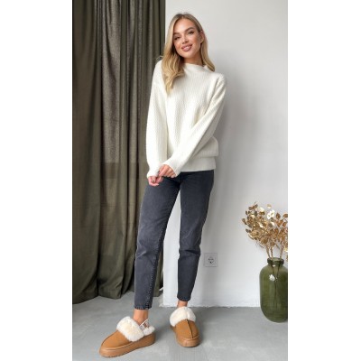 Кашеміровий светр білий 111357 Кашеміровий светр білий 111357