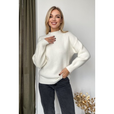Кашеміровий светр білий 111357 Кашеміровий светр білий 111357