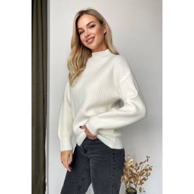Кашеміровий светр білий 111357 Кашеміровий светр білий 111357