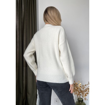 Кашеміровий светр білий 111357 Кашеміровий светр білий 111357
