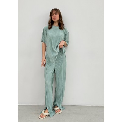 Костюм пліссе бірюзовий 111106 Костюм пліссе бірюзовий 111106