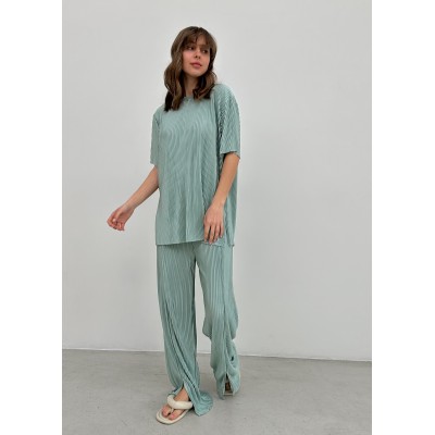 Костюм пліссе бірюзовий 111106 Костюм пліссе бірюзовий 111106