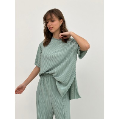 Костюм пліссе бірюзовий 111106 Костюм пліссе бірюзовий 111106