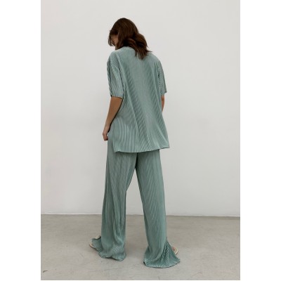 Костюм пліссе бірюзовий 111106 Костюм пліссе бірюзовий 111106