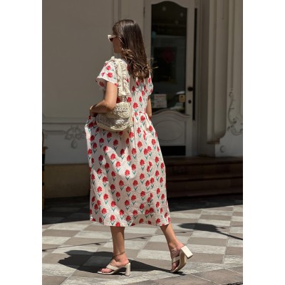 Цветочное платье из хлопка 111127 Цветочное платье из хлопка 111127