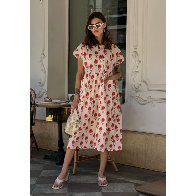 Цветочное платье из хлопка 111127 Цветочное платье из хлопка 111127