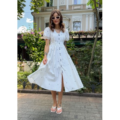 Сукня з синьою вишивкою 111130 Сукня з синьою вишивкою 111130